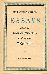 Friedländer, Essays über die Landschaftsmalerei und andere Bildgattungen. (Umschlag)