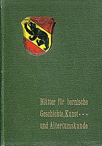 Grunau, Blätter für bernische Geschichte, Kunst und Altertumskunde IX. Jahrgang (Umschlag)