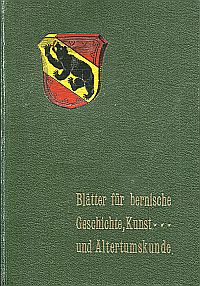 Grunau, Blätter für bernische Geschichte und Kunst und Altertunskunde II. Jahrga (Umschlag)