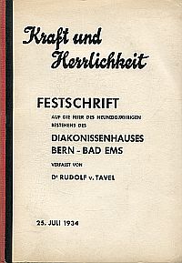 Tavel, Kraft und Herrlichkeit. (Umschlag)
