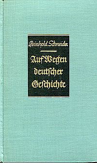 Schneider, Auf Wegen deutscher Geschichte. (Umschlag)