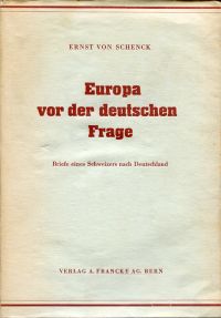 Schenck, Europa vor der deutschen Frage. (Umschlag)