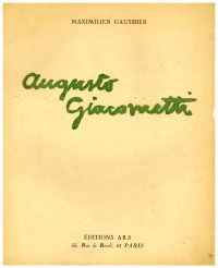 Gauthier, Augusto Giacometti. (Umschlag)