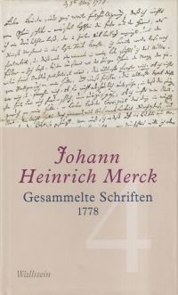 Merck, Gesammelte Schriften, Band 4: 1778. (Umschlag)