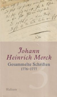 Merck, Gesammelte Schriften, Band 3: 1776 - 1777. (Umschlag)