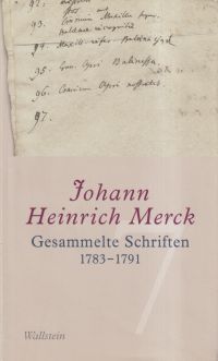 Merck, Gesammelte Schriften, Band 7: 1783-1791. (Umschlag)