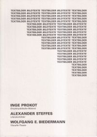 Textbilder, Bildtexte. (Umschlag)