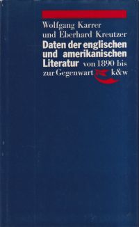 Karrer, Daten der englischen und amerikanischen Literatur von 1890 bis zur Gegen (Umschlag)