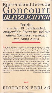 Goncourt, Blitzlichter. (Umschlag)