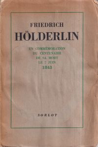 Hoffmeister, Friedrich Hölderlin. (Umschlag)