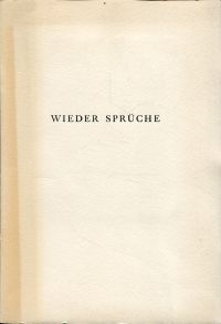 Stein, Wieder Sprüche. (Umschlag)