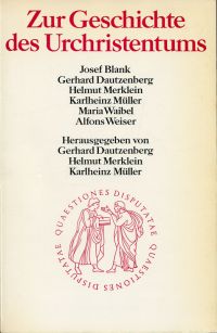 Dautzenberg, Zur Geschichte des Urchristentums. (Umschlag)