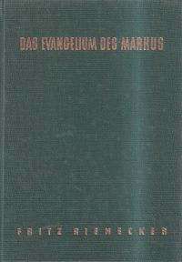 Rienecker, Das  Evangelium des Markus. (Umschlag)